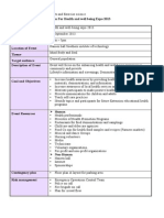 Draft Plan of Health and Well Being Expo 