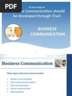 Effective Communication Should Be Developed Through Trust