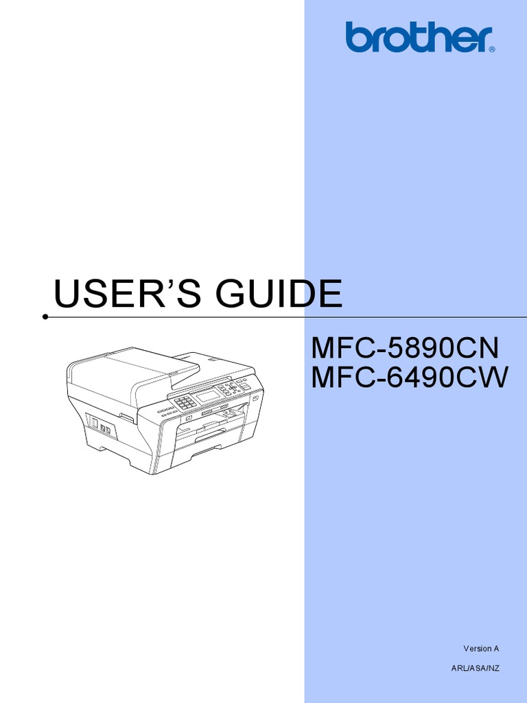 Brother MFC 6490CW Manual PDF Fax Digital Technology