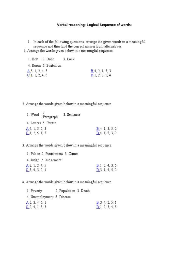 Verbal Reasoning