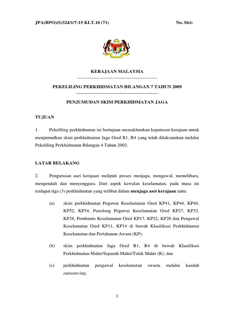 Surat Pekeliling Perkhidmatan Bil 3 Tahun 2003