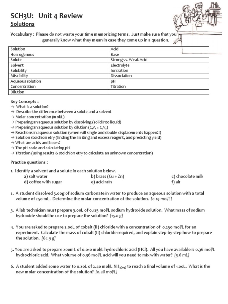 Sch3u Test Review With Answers Ph Solution