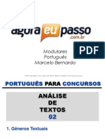 AEP2011 - Portugua¦Çs para Concursos (G&T) - AULA 12 a 15 - AnÔÇálise de Textos 2