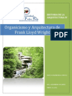 Organicismo y Arquitectura Frank Lloyd Wright
