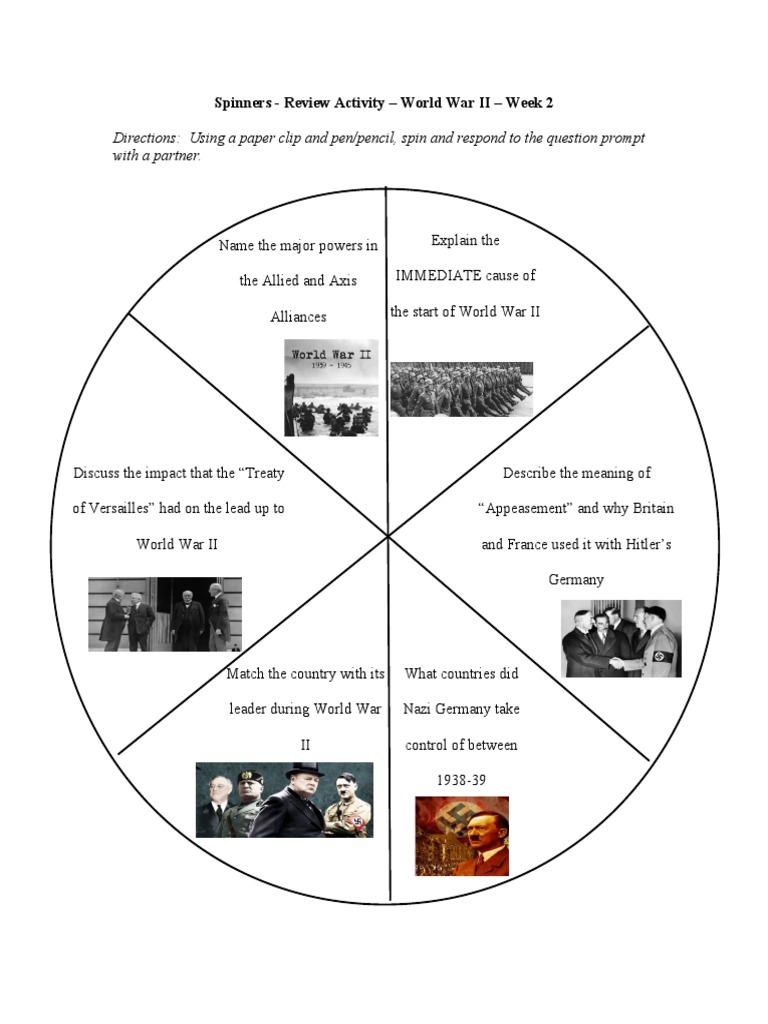 WWII Interactive Learning Activity | PDF