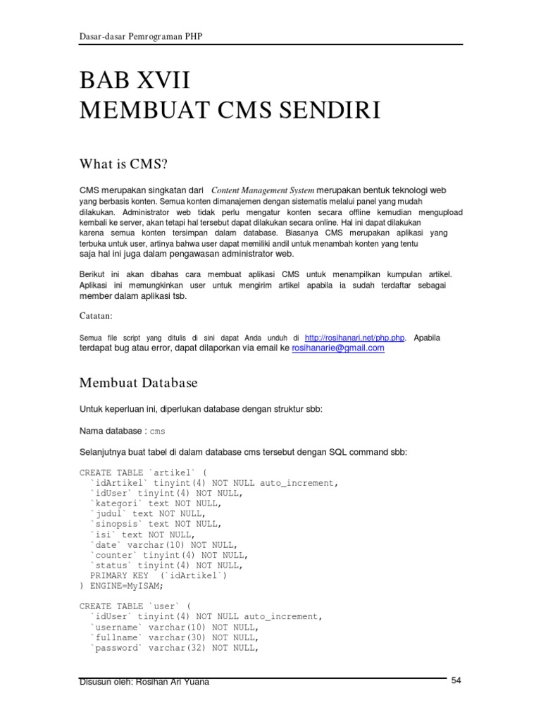 Membuat Cms Sendiri | PDF