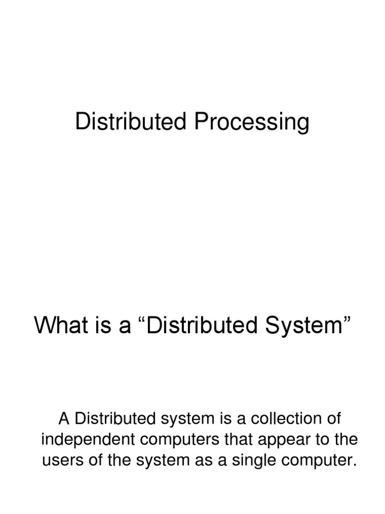 532ebdistributed Processing | PDF | Distributed Computing | Computer ...