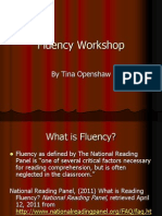 Improve Reading Fluency Workshop