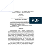 Tendinte Ale Criminaliatii Violente in Comunitatile Rurale.