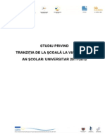 Studiu Privind Tranzitia de La Scoala La Viata Activa 2011-2012
