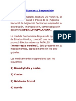 Urgente Medicamento Suspendido