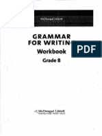 Grammar For Writing Workbook Grade 8