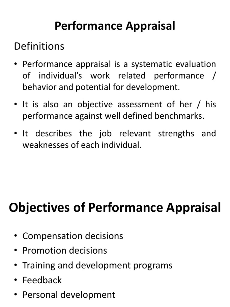 Performance Appraisal Overview and Methods | PDF | Performance ...