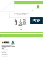 Rutina Matemática PK Desafíos Del Día