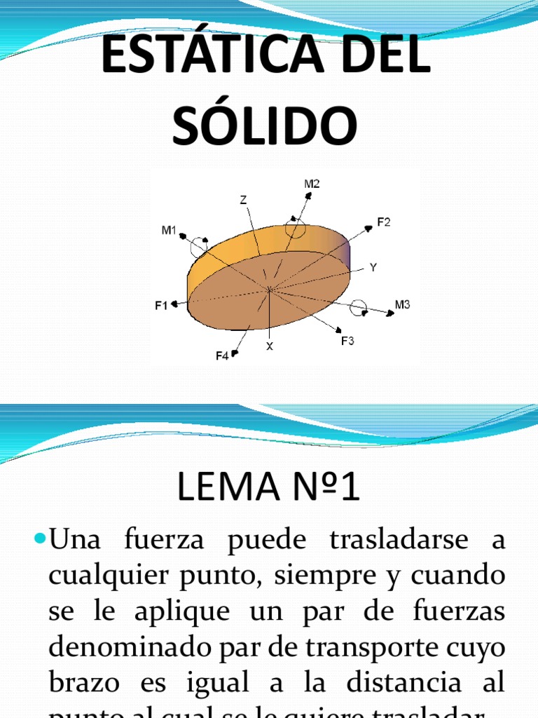 Estática Del Sólido | PDF | Fuerza | Vector Euclidiano