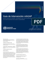 Guía de Intervención para los trastornos mentales, neurológicos y por uso de sustancias en el nivel de atención de la salud no especializada