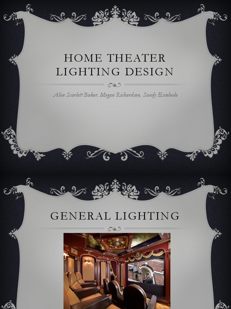 Home Theater Lighting Design PDF Lighting Light Emitting Diode