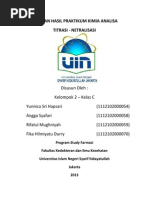 Download Laporan Titrasi-netralisasi Hasil Praktikum Kimia Analisa by Amy Smith SN216683672 doc pdf