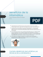 Beneficios de La Informática: Manuel Alejandro Gutierrez Domínguez Nl. 24