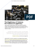 The Illegitimacy of Violence, The Violence of Legitimacy