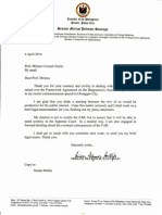 Sen. Santiago's Letter to Miriam Coronel-Ferrer