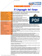 eBook Ita - Il Linguaggio Del Corpo - La Comunicazione Non Verbale -Ipnosi-Pnl-Coaching- Comunicazione Analo