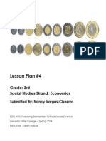 Lesson Plan #4: Grade: 3rd Social Studies Strand: Economics