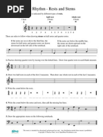 Music Theory Worksheet 7 Rests Stems