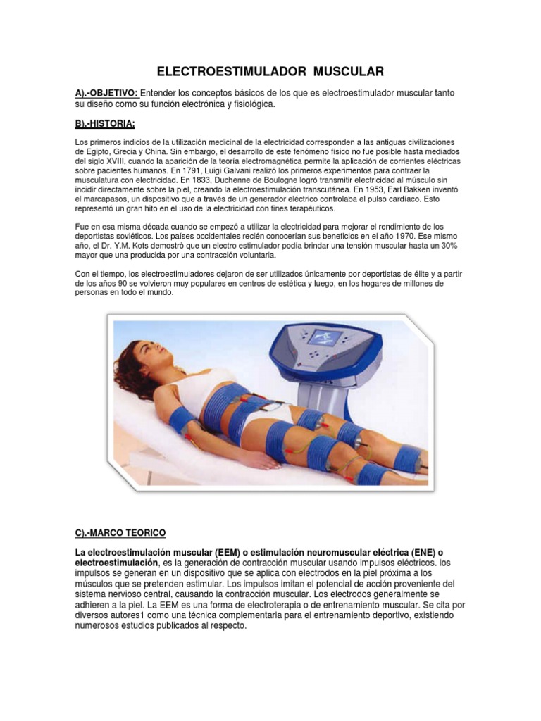 Electroestimulador Muscular, PDF, Músculo