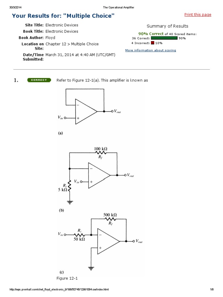 The Operational Amplifier PDF Operational Amplifier Amplifier