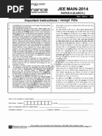 JEE Main 2014 Paper 2 Solutions 