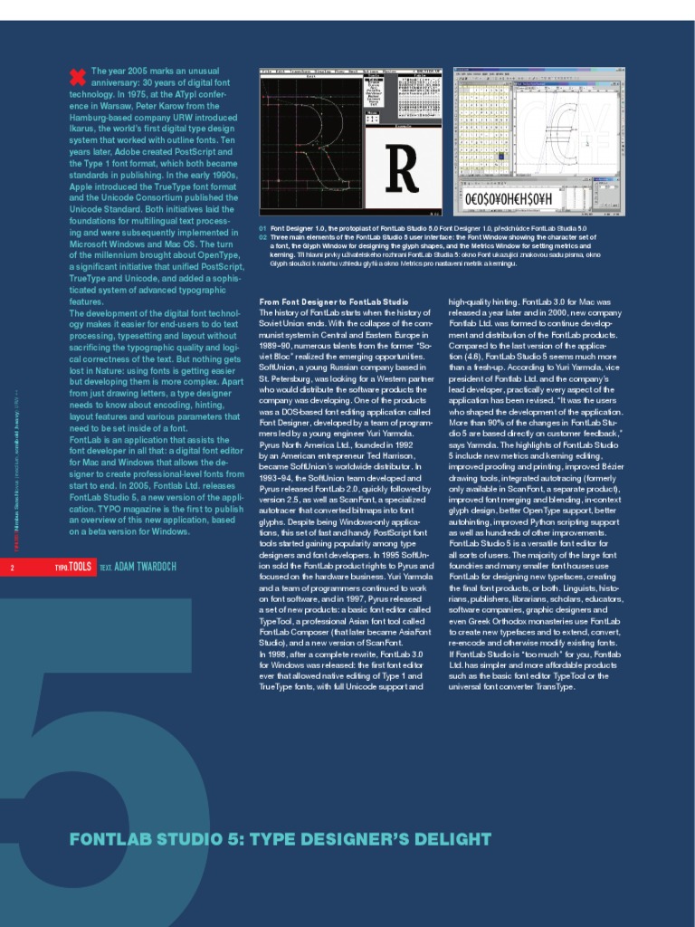 Font Lab Studio 5: Type Designer's Delight | PDF | Typefaces | Writing