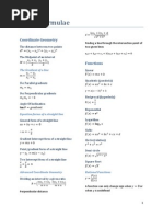 Maths Formulae 2Unit/3Unit/4Unit