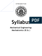 Mechatronics Eng BSC Syllabus