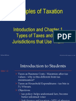 Principles of Taxation: Introduction and Chapter 1 Types of Taxes and The Jurisdictions That Use Them