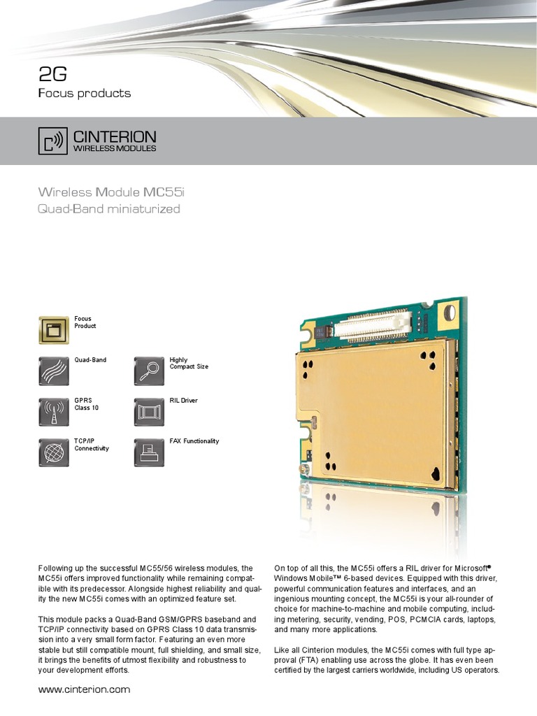 52A00006 Rev 0 - Cinterion - Web | PDF | General Packet Radio Service ...