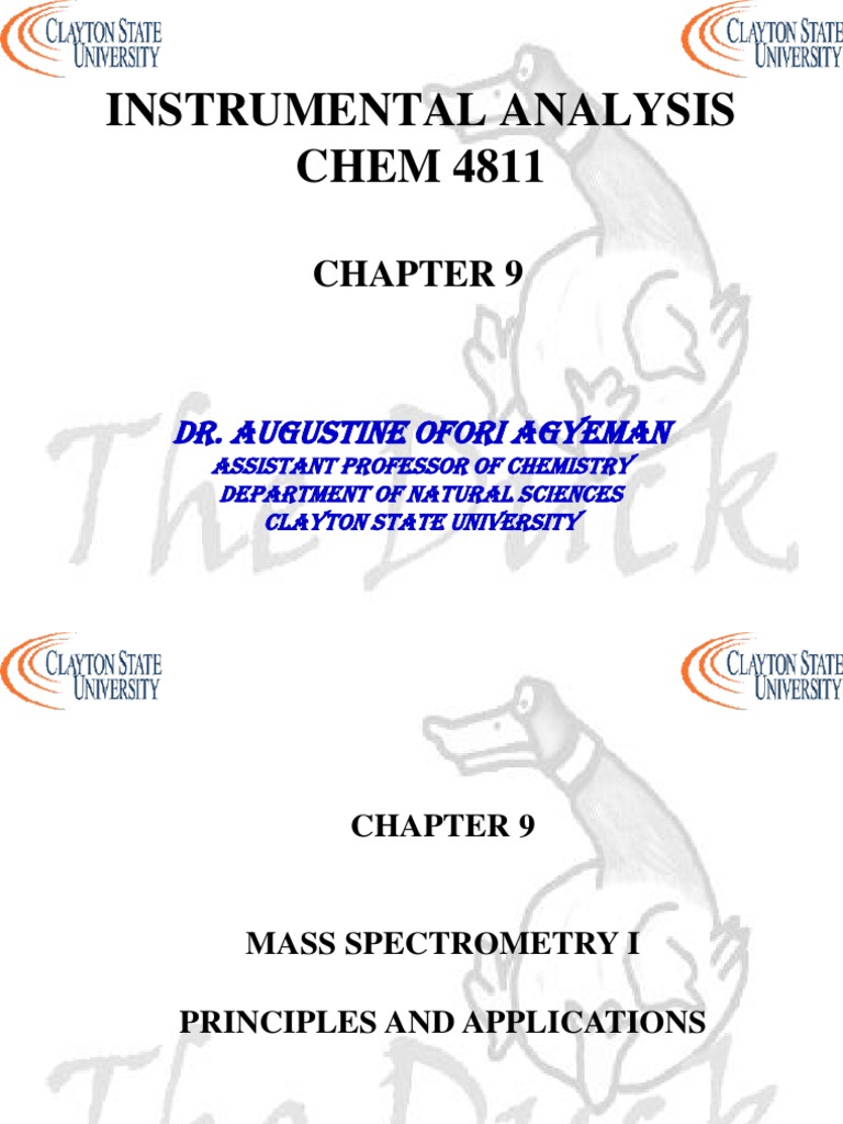 Chapter 9 Mass Spec 1 | PDF | Mass Spectrometry | Time Of Flight Mass ...