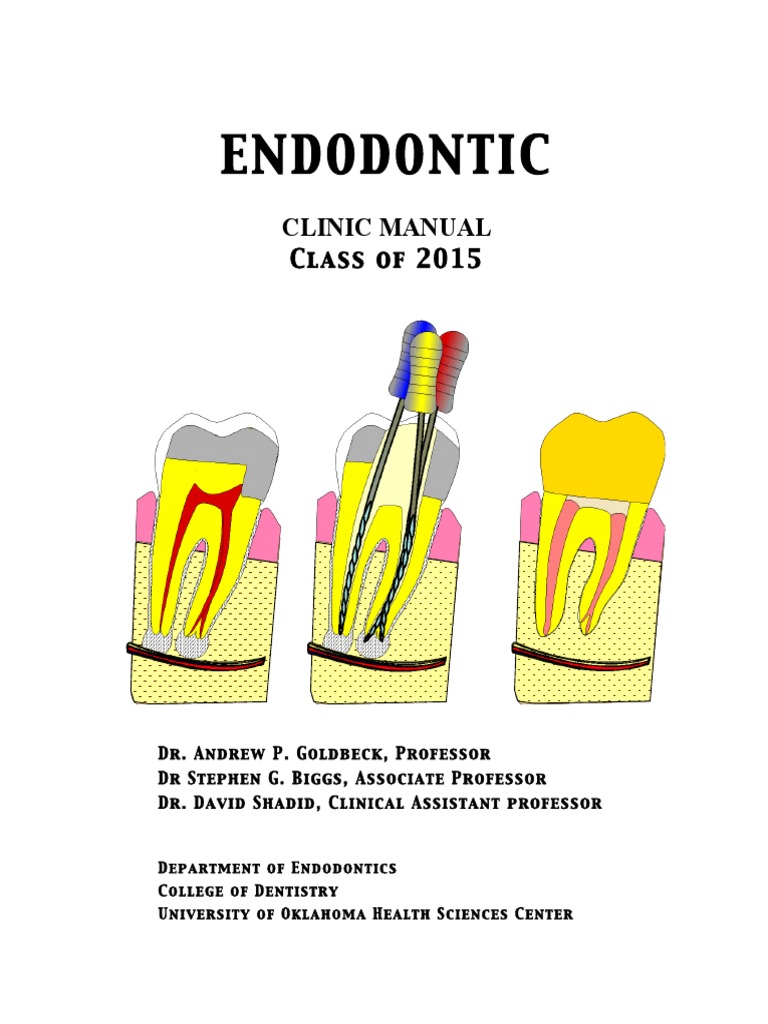 Endodontic Clinic Manual 2015_1 Medical Diagnosis Dentistry Branches