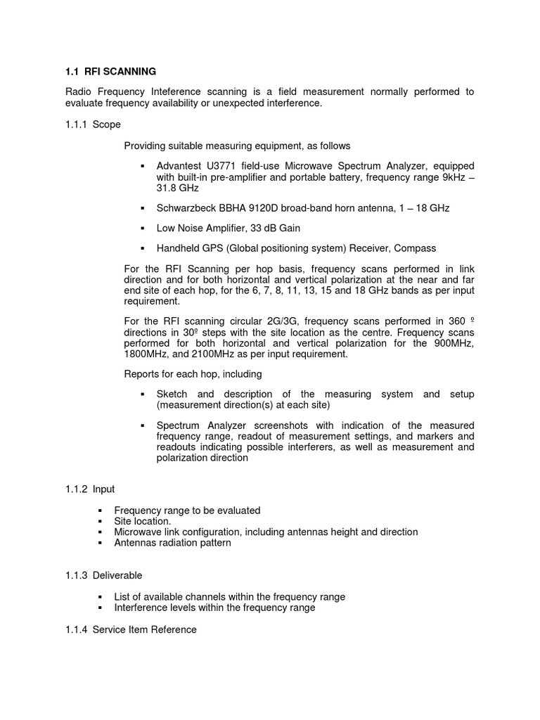 RFI Scanning | PDF