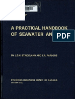 A Practical Handbook of Seawater Analysis