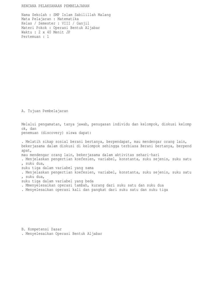 Suku Suku Yang Sejenis Dari Bentuk Aljabar 6x26xy 4y2