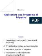 Applications and Processing of Polymers: Module-11