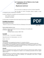 Règlement Intérieur Des Activités CCMC PDF