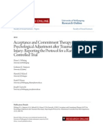 ACT protocol for psychological adjustment after TBI