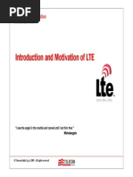 Introduction and Motivation of LTE