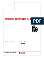 Introduction and Motivation of LTE