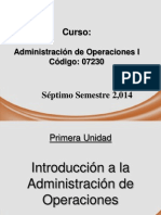 Primera Unidad, Administracion de Operaciones 1