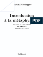 Heidegger Intro Métaphysique