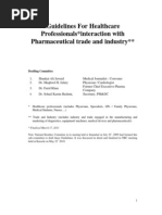 NBC - Guidelines For Healthcare Professionals Interaction With Pharmaceutical Industry