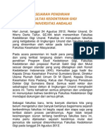 Sejarah Pendirian Fakultas Kedokteran Gigi